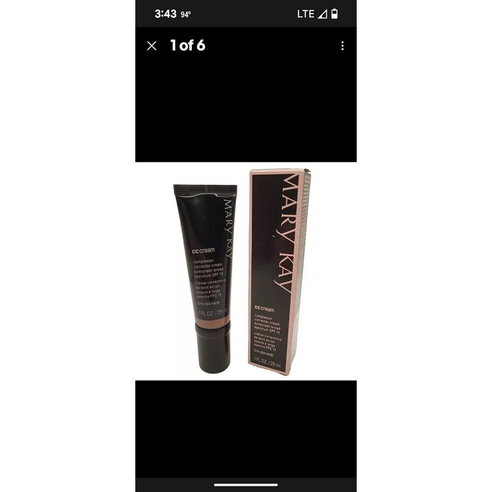 New In box Mary Kay CC Cream Sunscreen Broad Spectrum SPF 15-VERY‎ DEEP